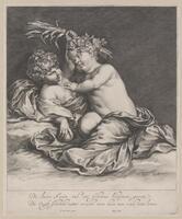 KG 05035
<br/>
De Lente en de herfst, twee kindertjes
<br/>
<em>Bary, Hendrik (ca. 1640-1707)</em>